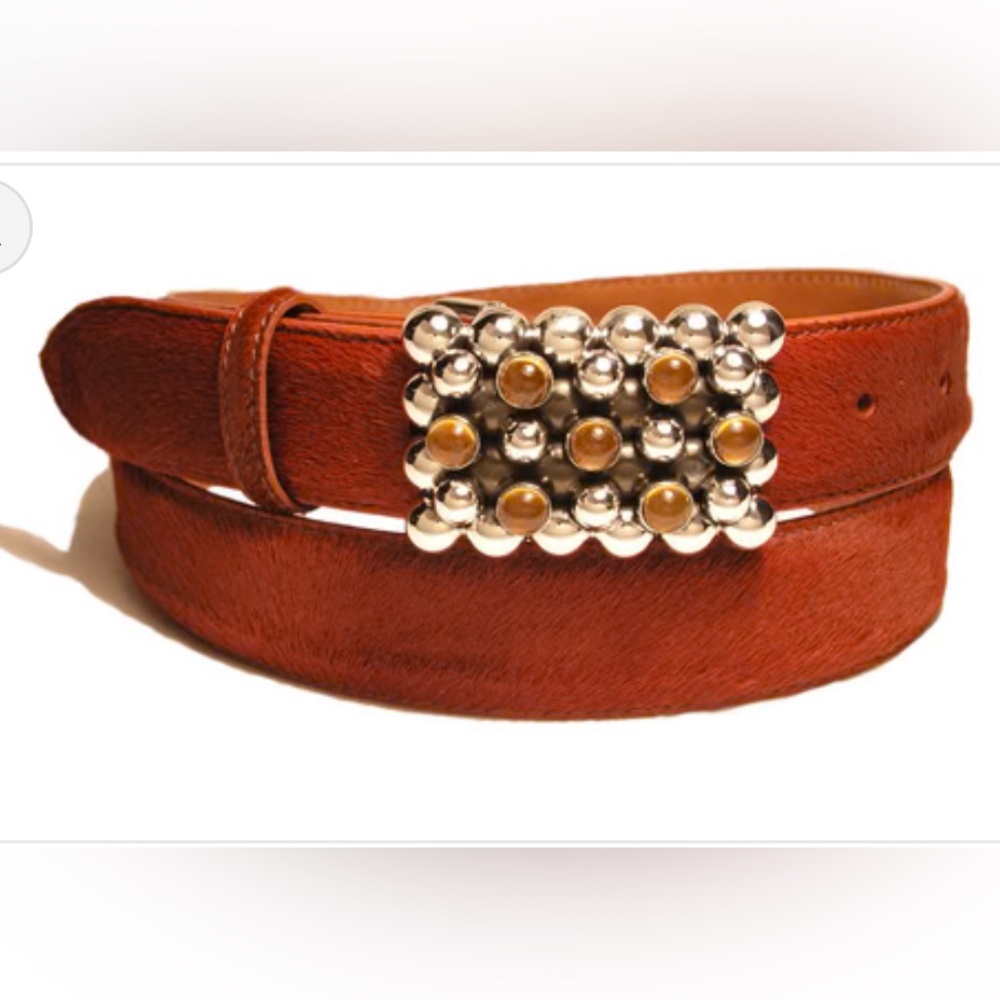 Pat Areias Sterling Silver Citrine Half Ball Buckle